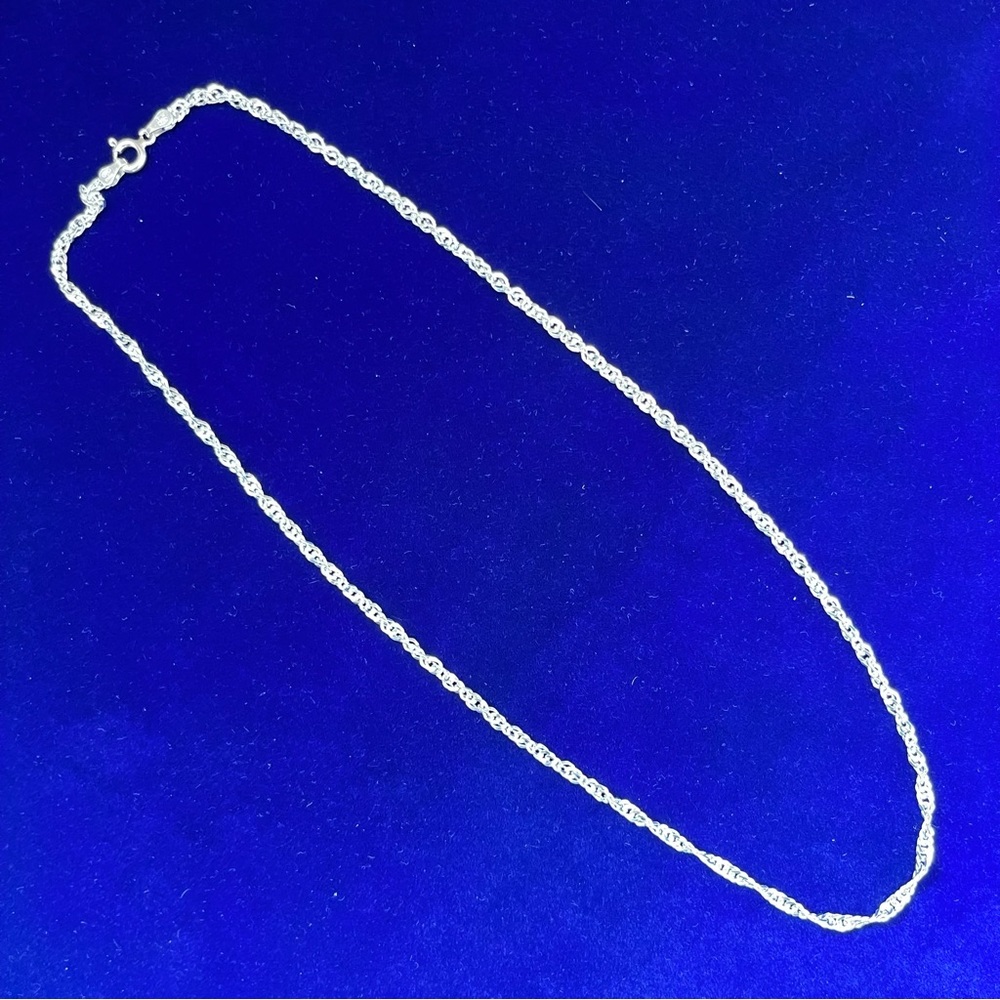 Vtg Milor 925 Sterling Silver Rope Chain Necklace
